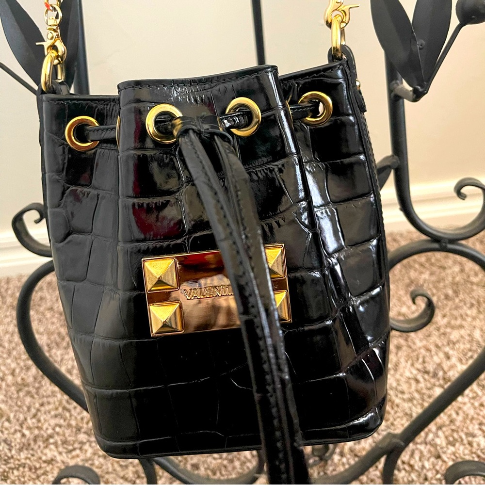 VALENTINO small, drawstring bucket bag!